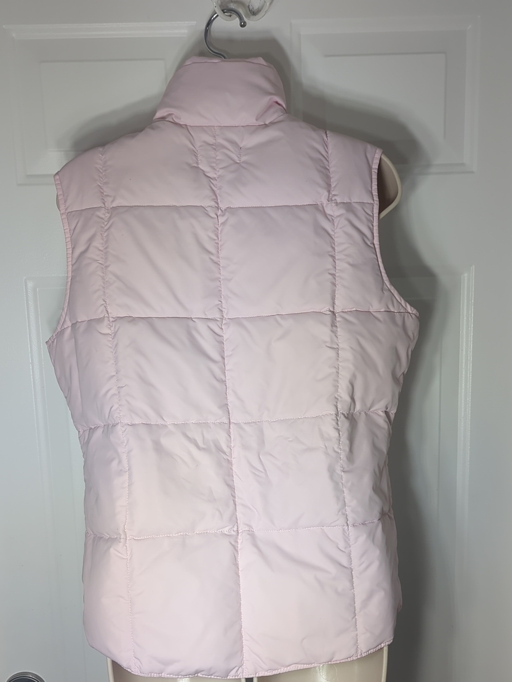 Lands' End Light Pink Quilted Goose Down Puffer Vest Women's Small 6-8 - Picture 2 of 6